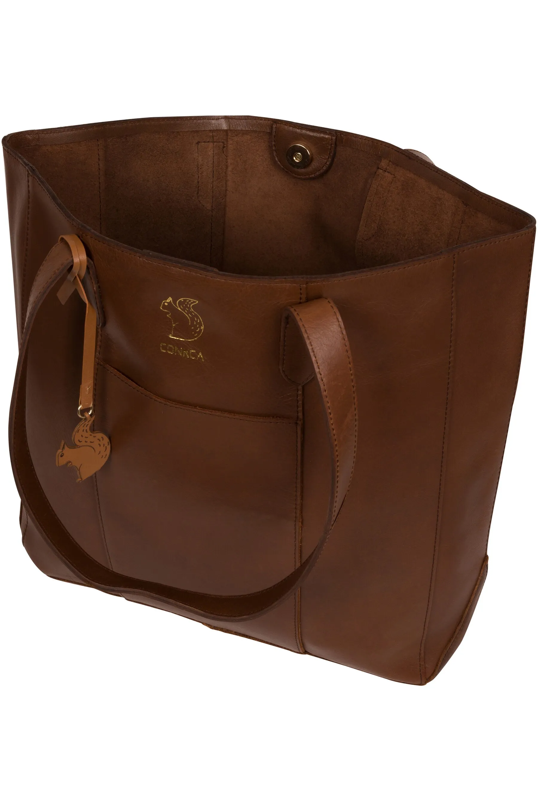 Conkca - Hardy - Borsa shopper in pelle conciata al vegetale    