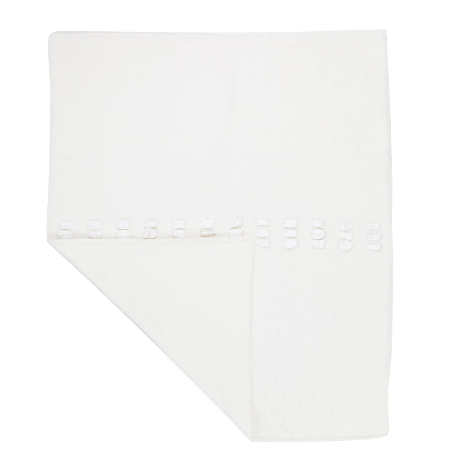 Coperta Di Lana Unisex Bianco Panna Neonato