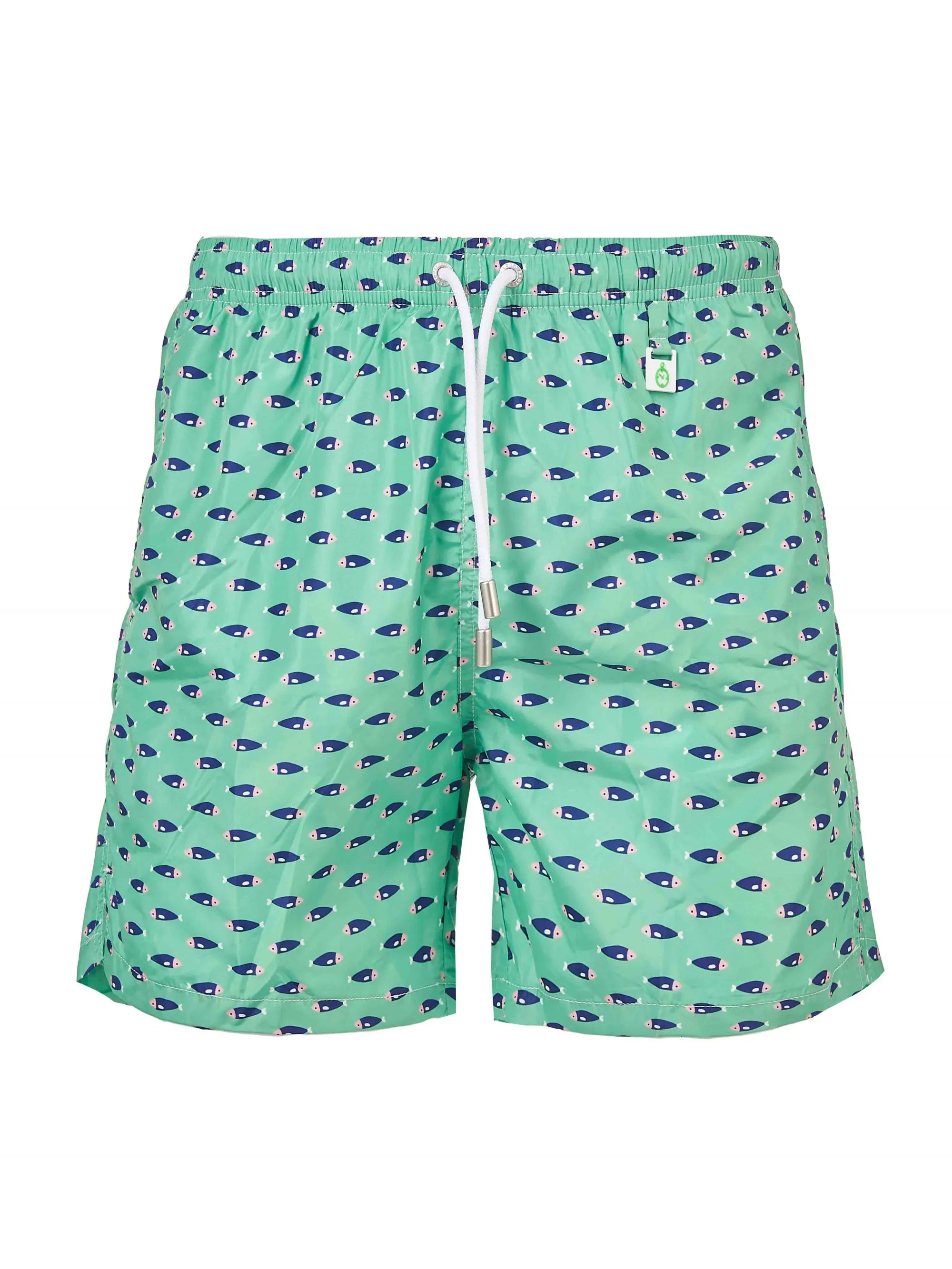 COSTUME DA BAGNO VERDE IN TECHNO STAMPATO
