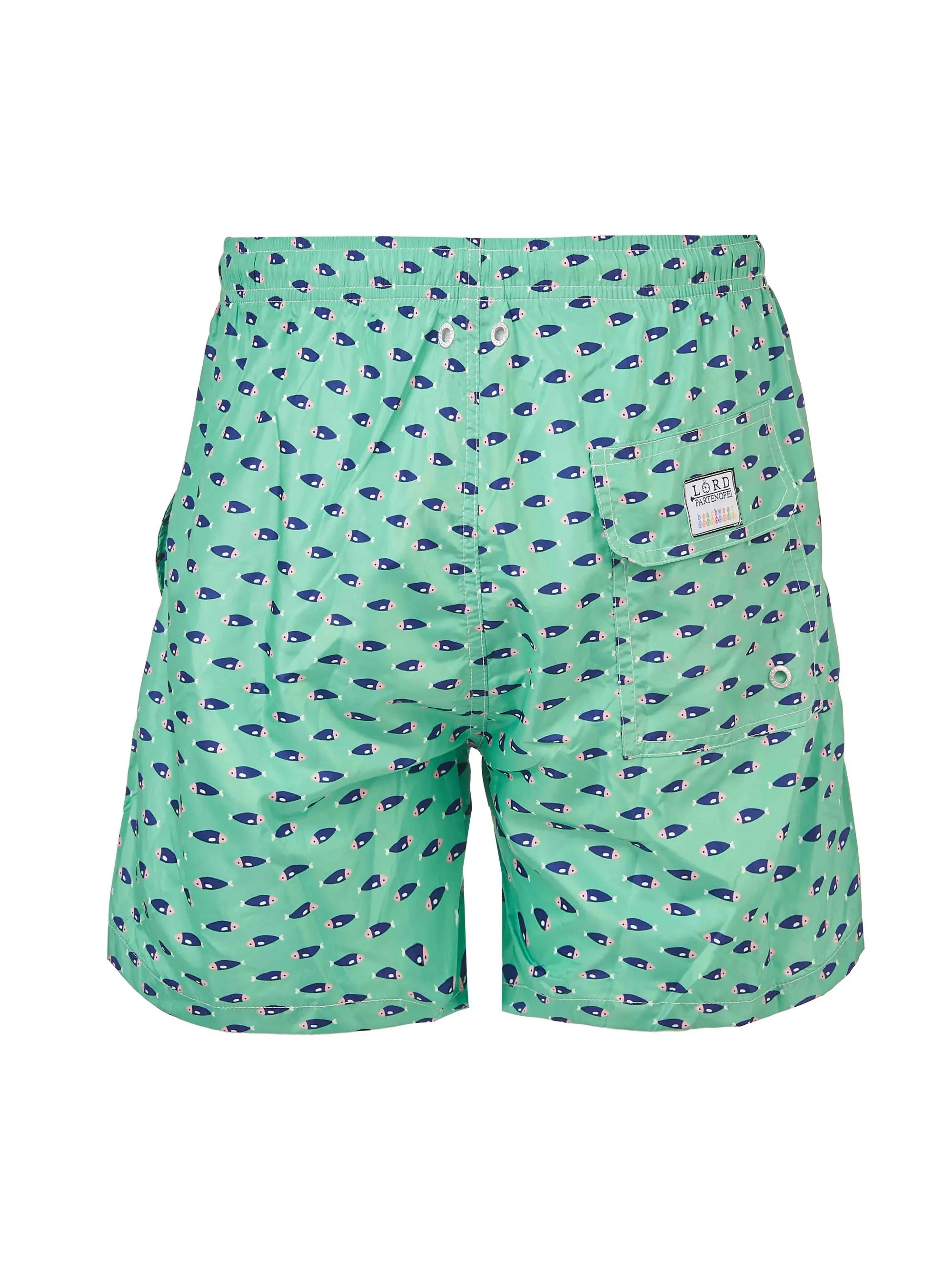 COSTUME DA BAGNO VERDE IN TECHNO STAMPATO