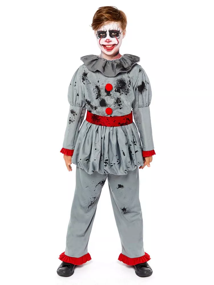 Costume da pagliaccio horror di Halloween per bambino