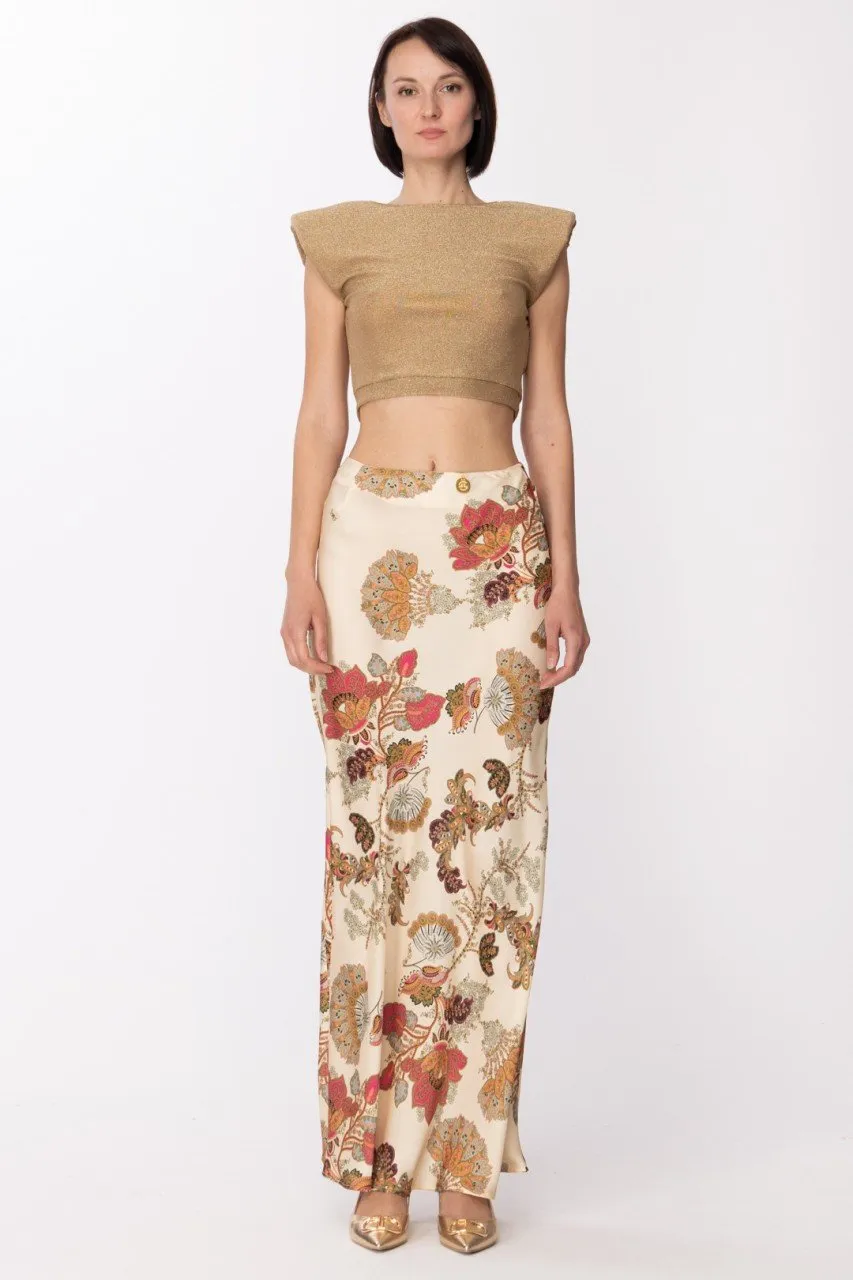Crop top in jersey lurex Oro