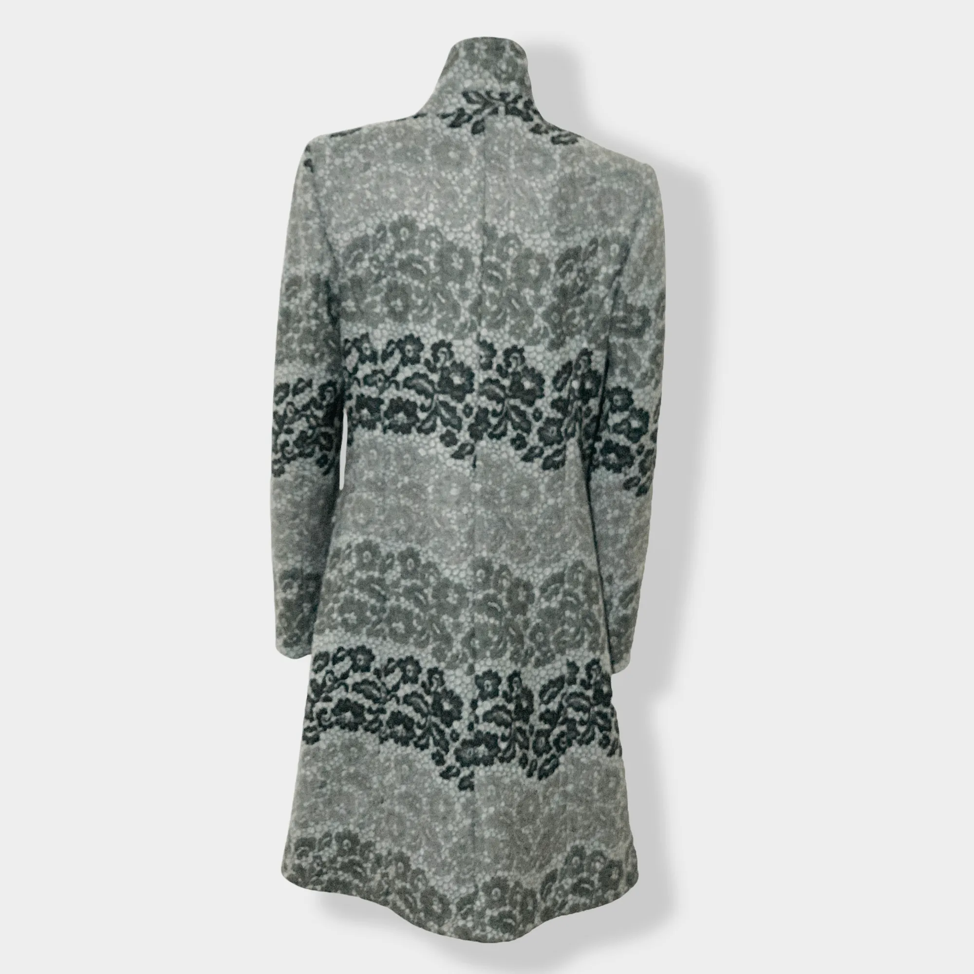 Damamia – Cappotto fantasia grigio e nero
