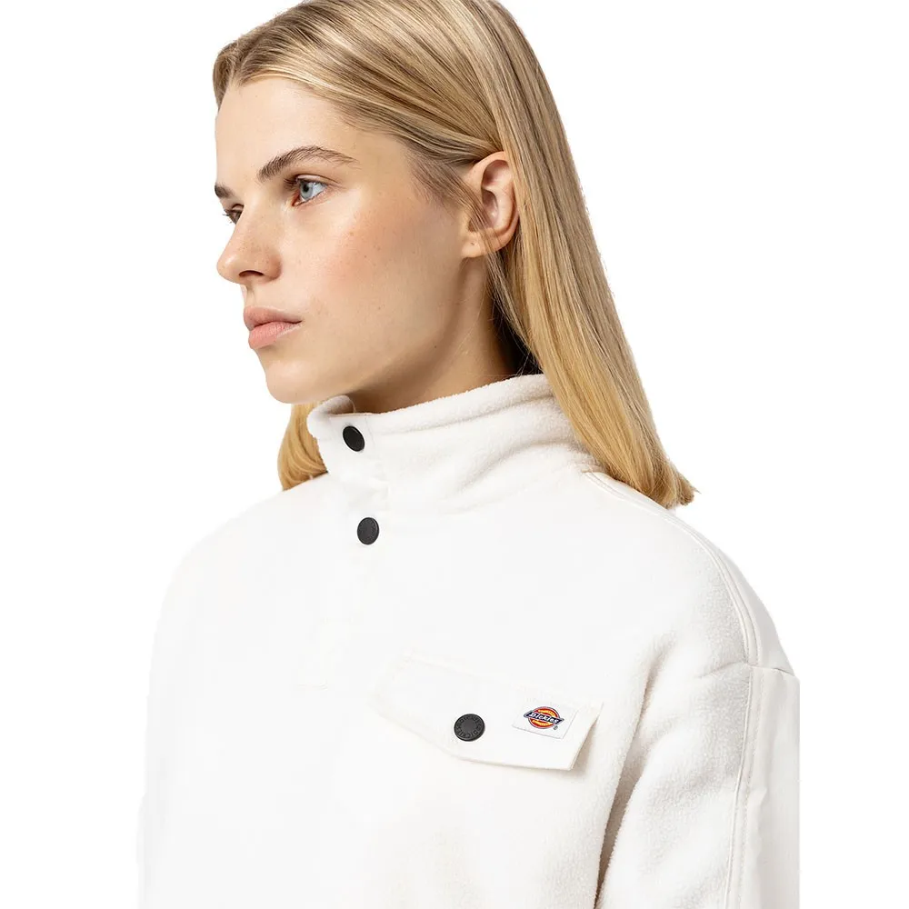 Dickies Felpa In Pile Bianco Donna