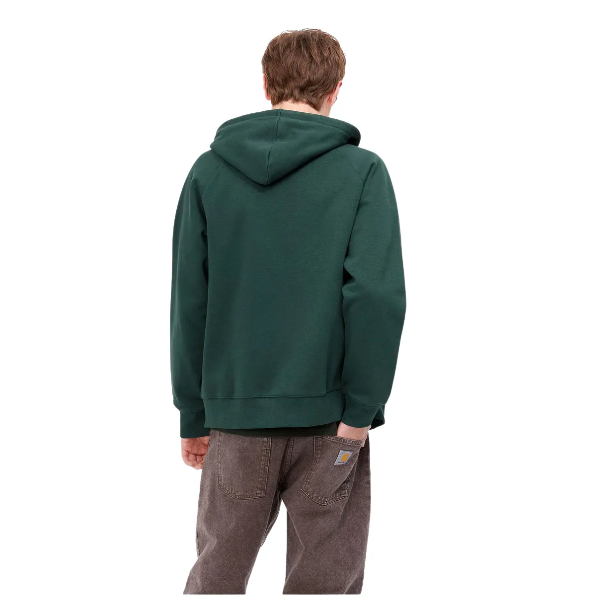 Felpa Carhatt WIP Hooded Chase Full Zip Verde