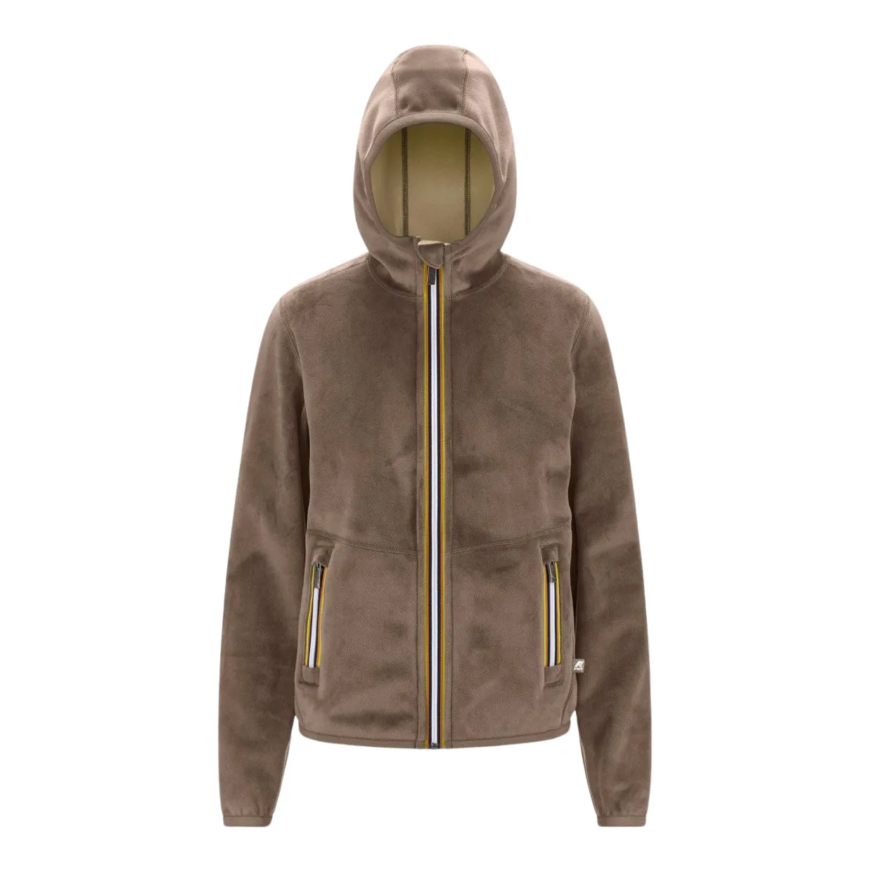 Felpa Donna K-Way Reversibile Lily Velour Polar Marrone / Beige