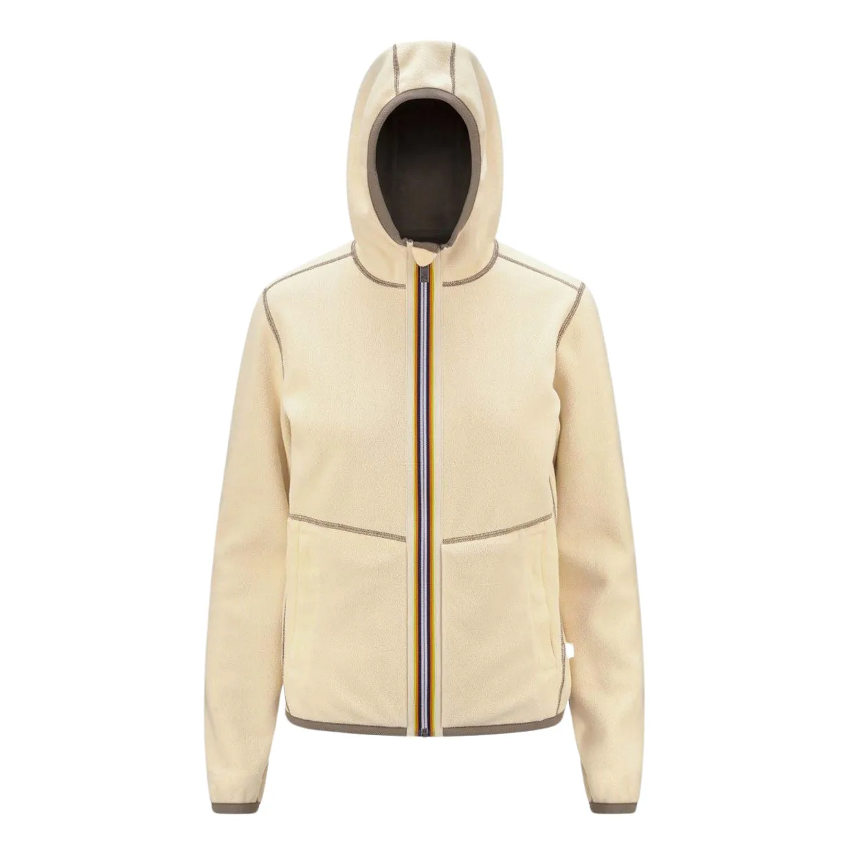 Felpa Donna K-Way Reversibile Lily Velour Polar Marrone / Beige