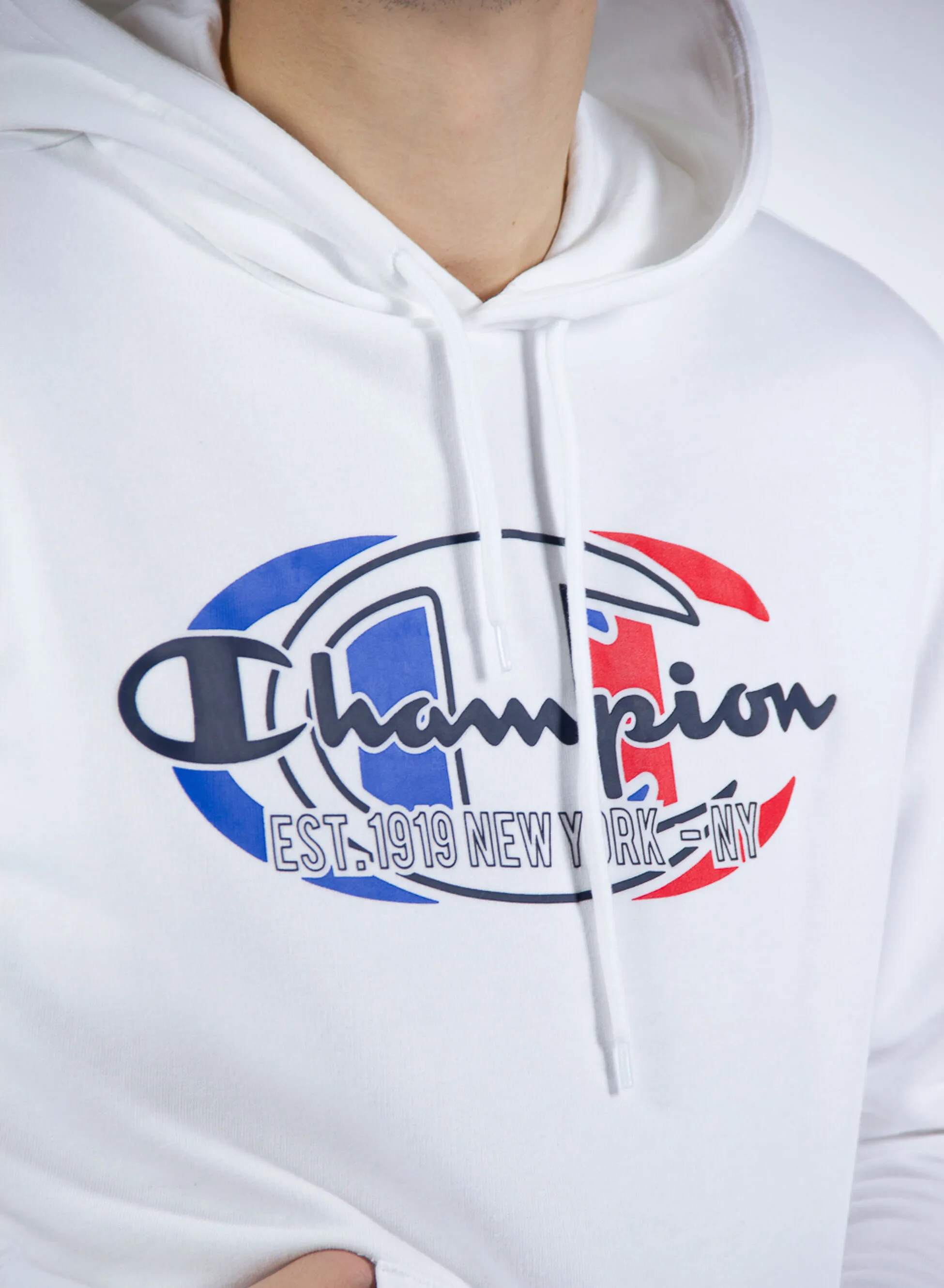 felpa graphic logo con cappuccio
