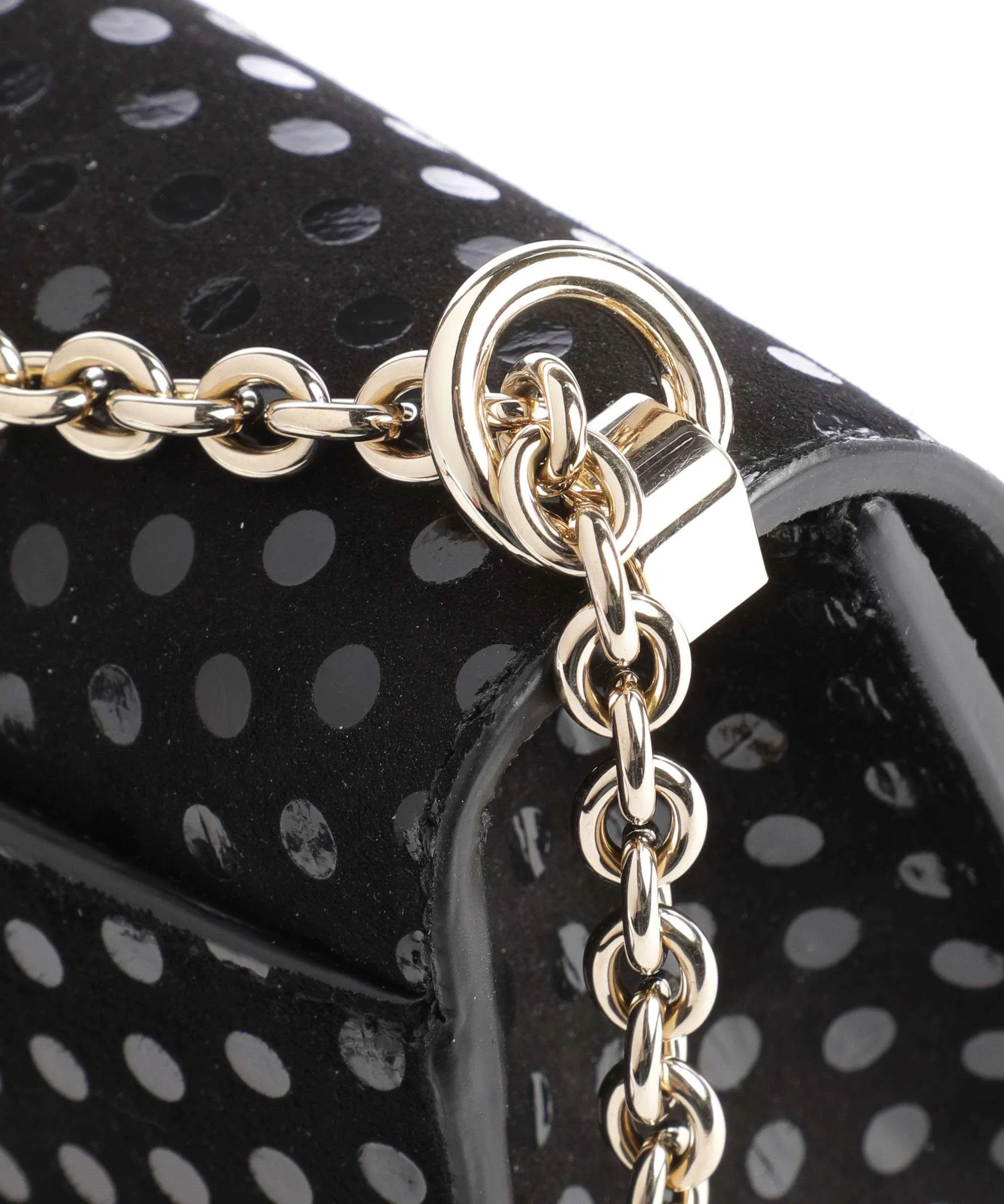  Furla 1927 Mini Borsa a spalla pelle scamosciata, pelle granulata nero  
