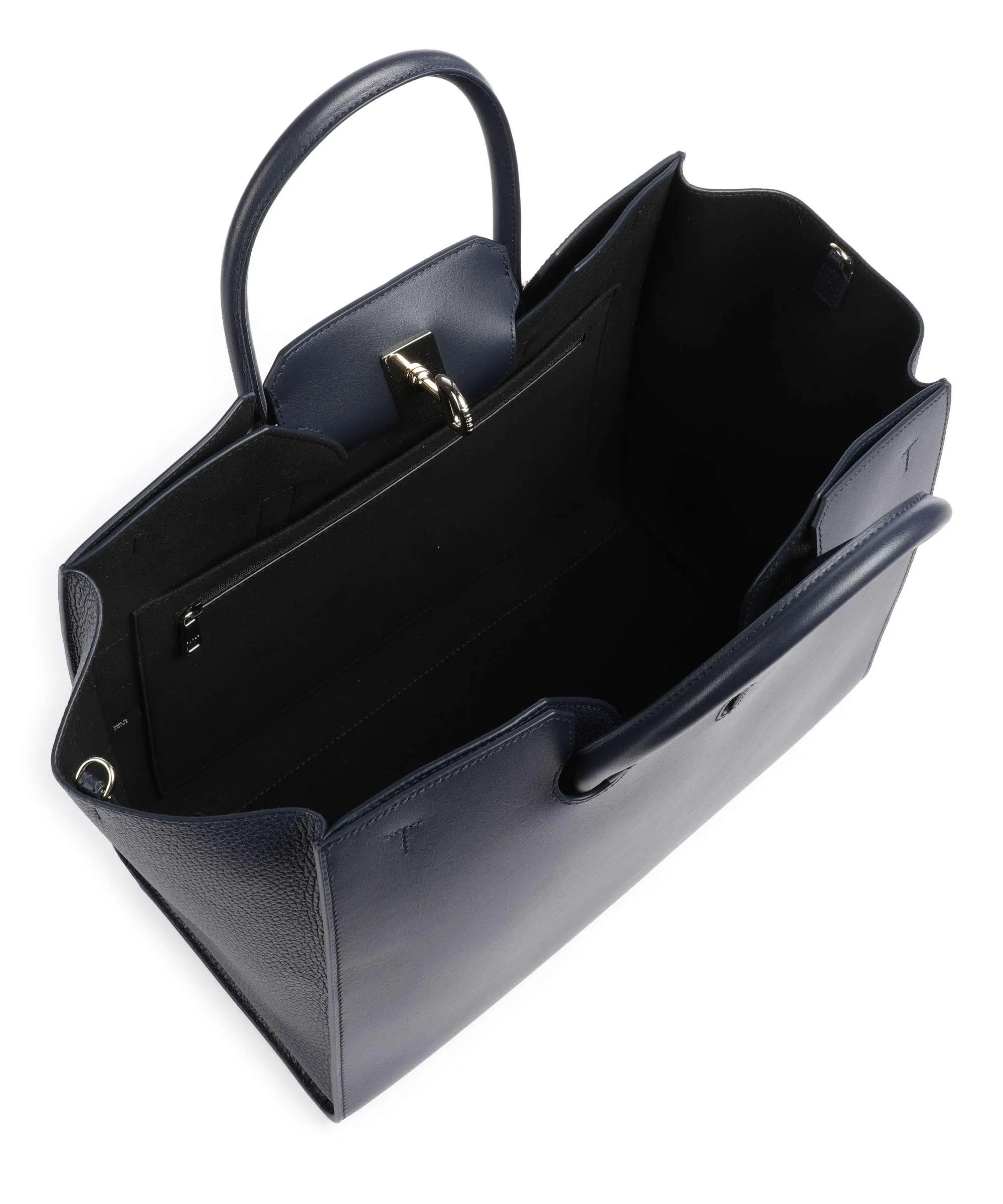  Furla Genesi L Borsa a mano pelle di vitello finemente grana navy  