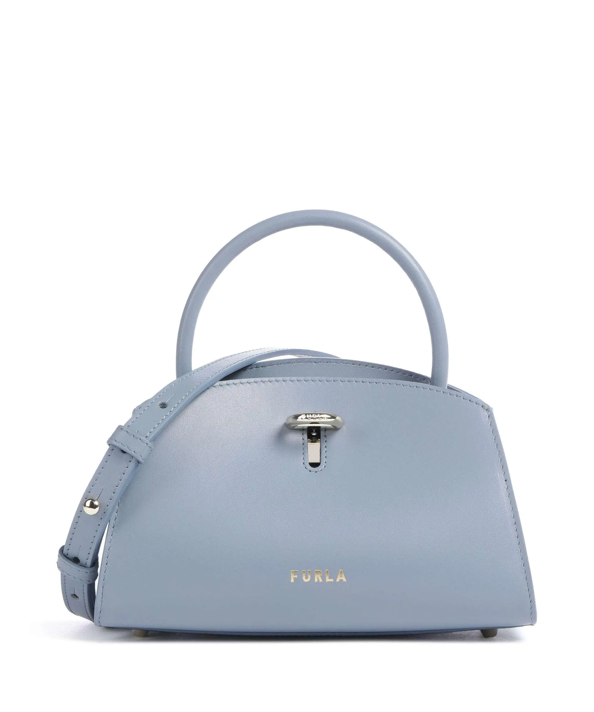  Furla Genesi Mini Borsa a mano pelle blu-grigio  