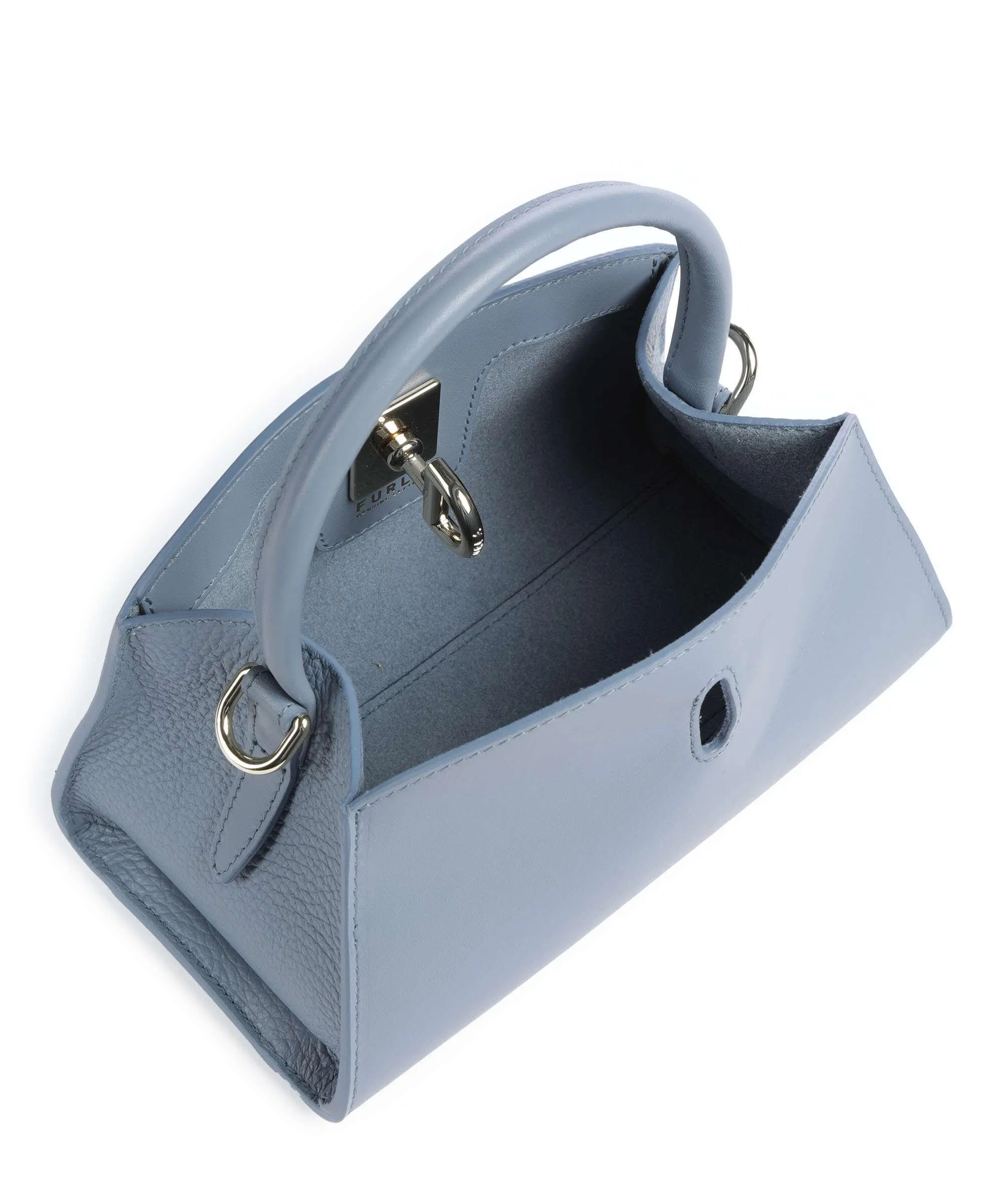  Furla Genesi Mini Borsa a mano pelle blu-grigio  