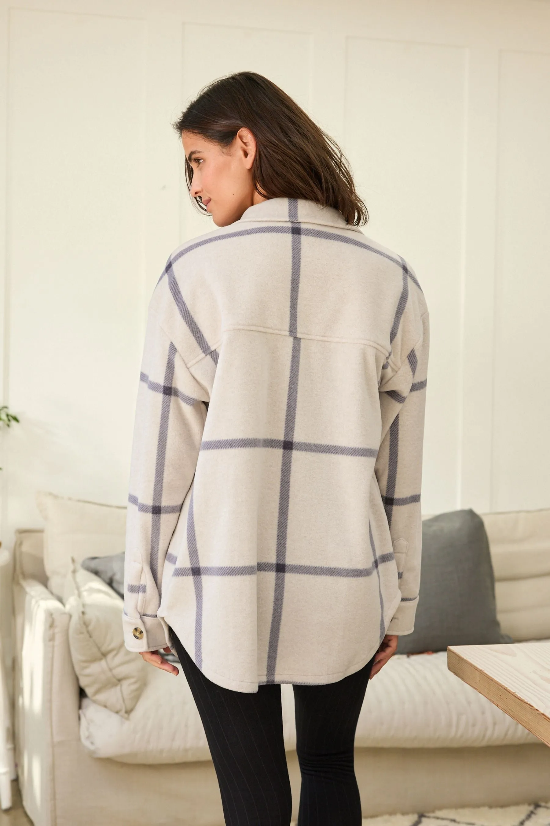 Giacca stile camicia in pile