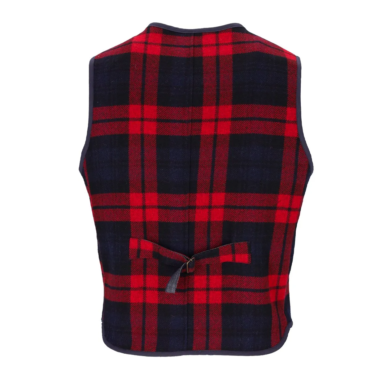 Gilet Capalbio Full Zip Check Blu / Rosso