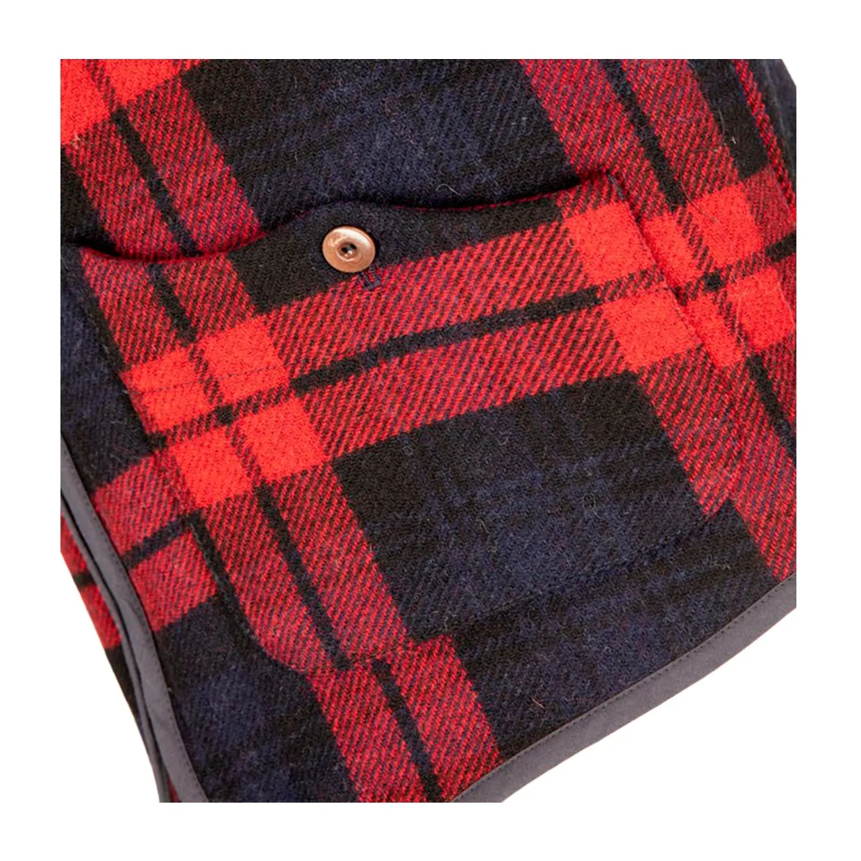 Gilet Capalbio Full Zip Check Blu / Rosso
