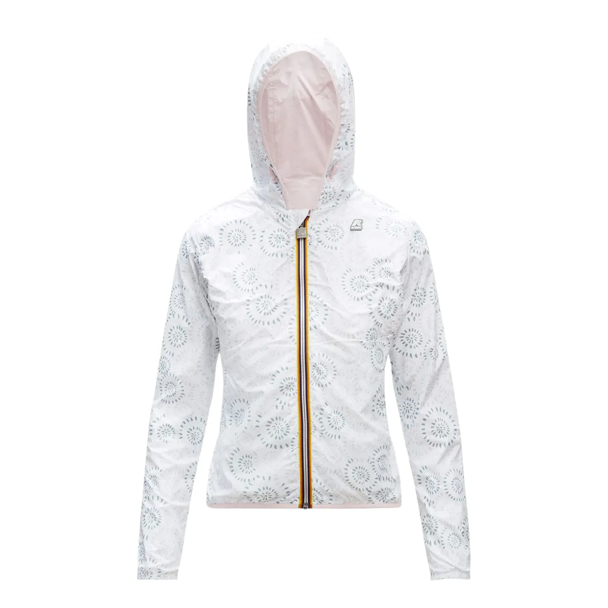 Giubbino Donna K-Way Lily Plus Reversible Graphic Rosa / Bianco