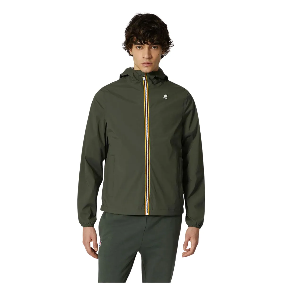 Giubbino K-Way Jack Stretch Nylon Jersey Verde