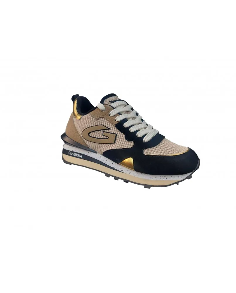 GUARDIANI WEN0151 sneakers suede scarpe sportive pelle donna nero