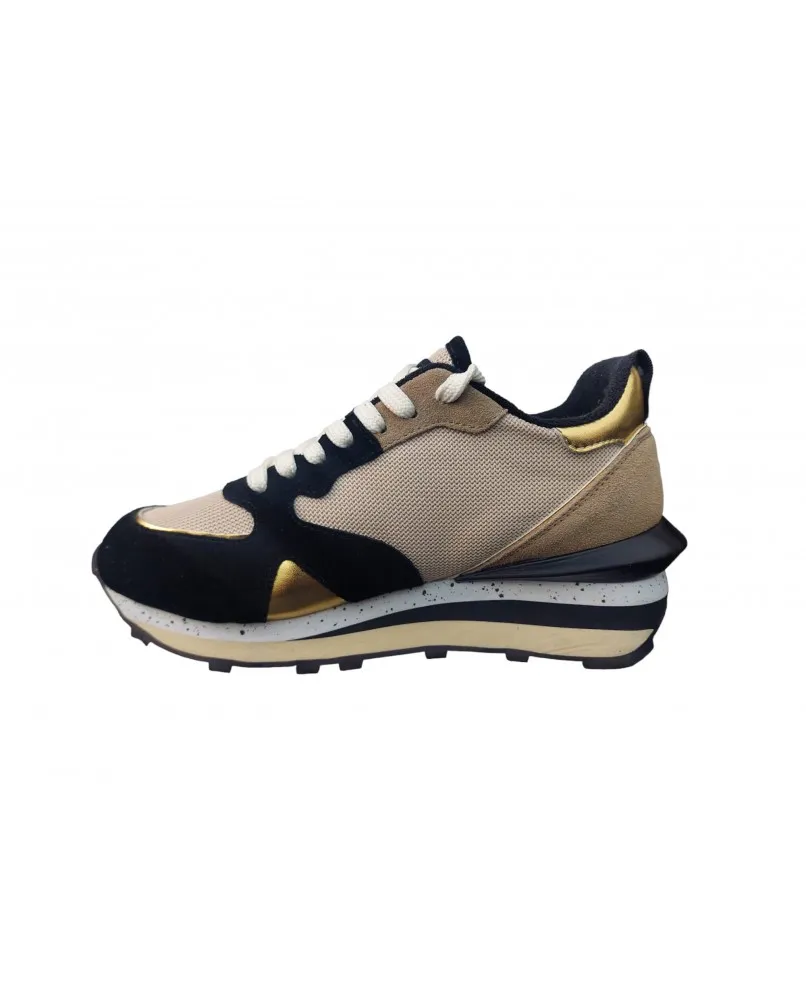 GUARDIANI WEN0151 sneakers suede scarpe sportive pelle donna nero