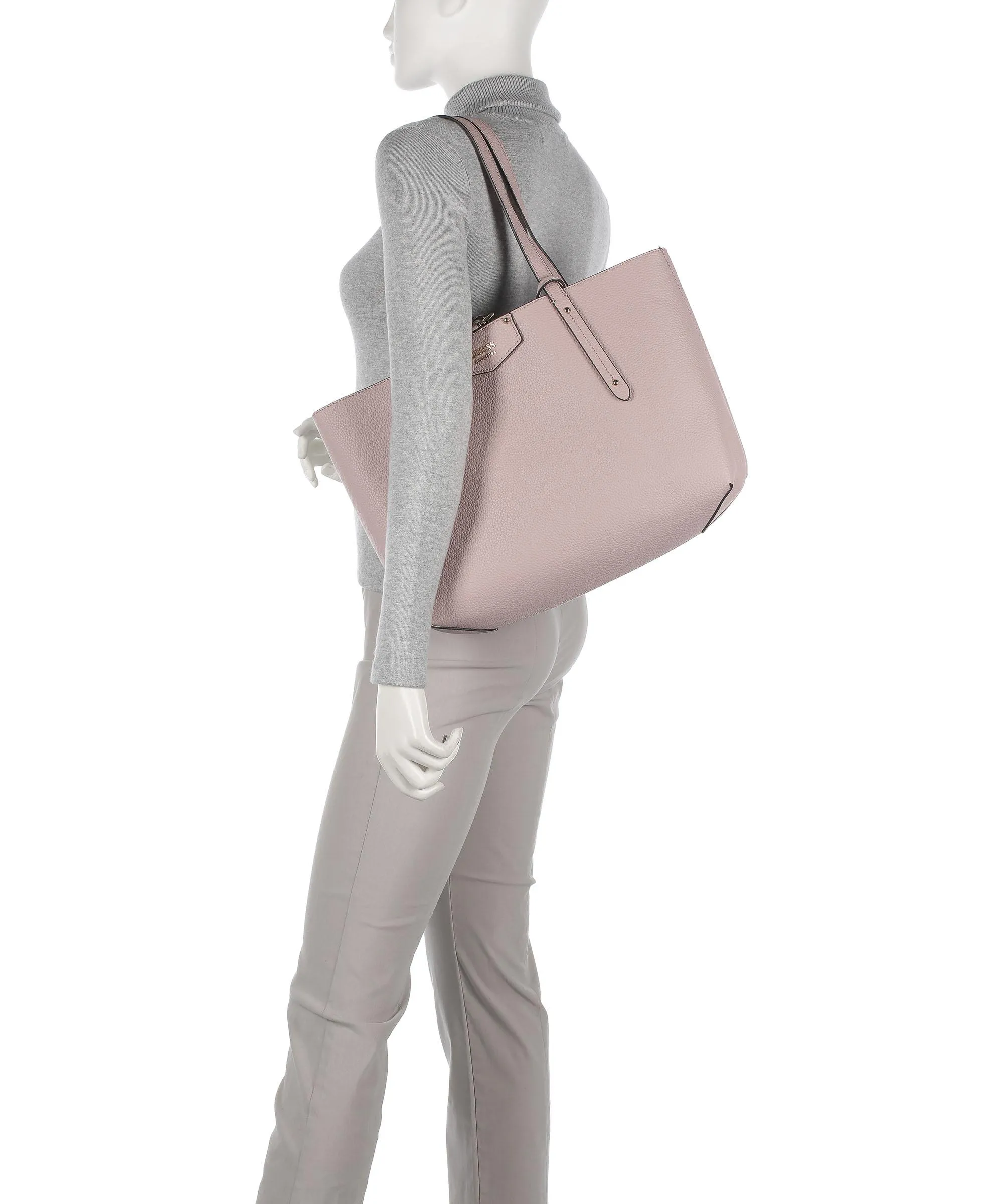  Guess Brenton Eco Borsa shopper pelle sintetica rosa antico  