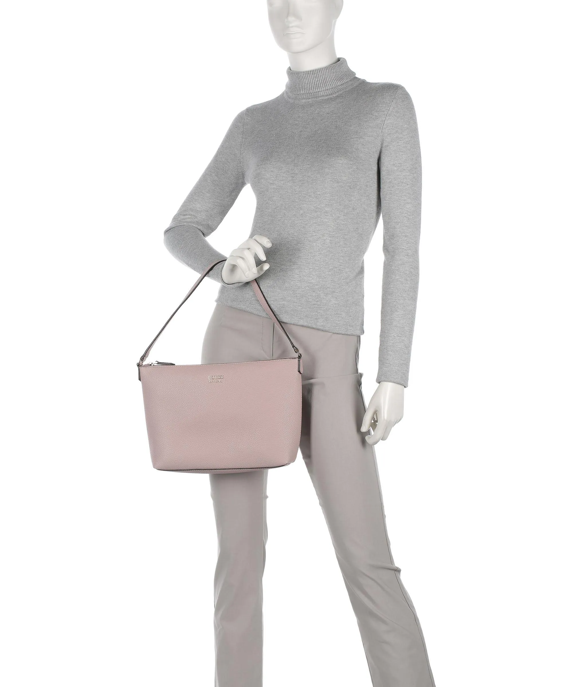  Guess Brenton Eco Borsa shopper pelle sintetica rosa antico  