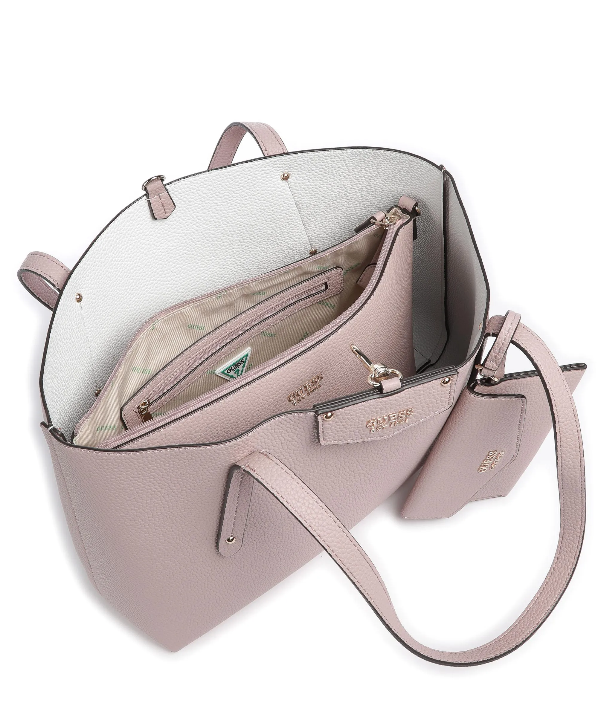  Guess Brenton Eco Borsa shopper pelle sintetica rosa antico  