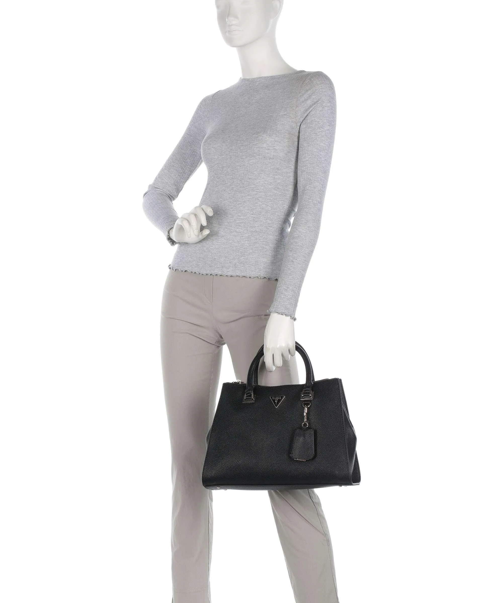  Guess Cresidia Borsa a mano pelle sintetica nero  