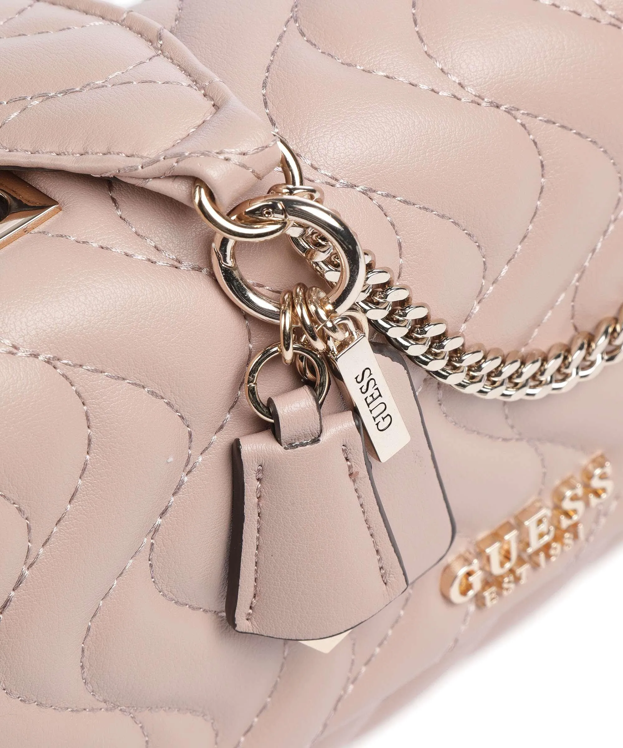  Guess Mai Eco Borsa a spalla pelle sintetica rosa antico  
