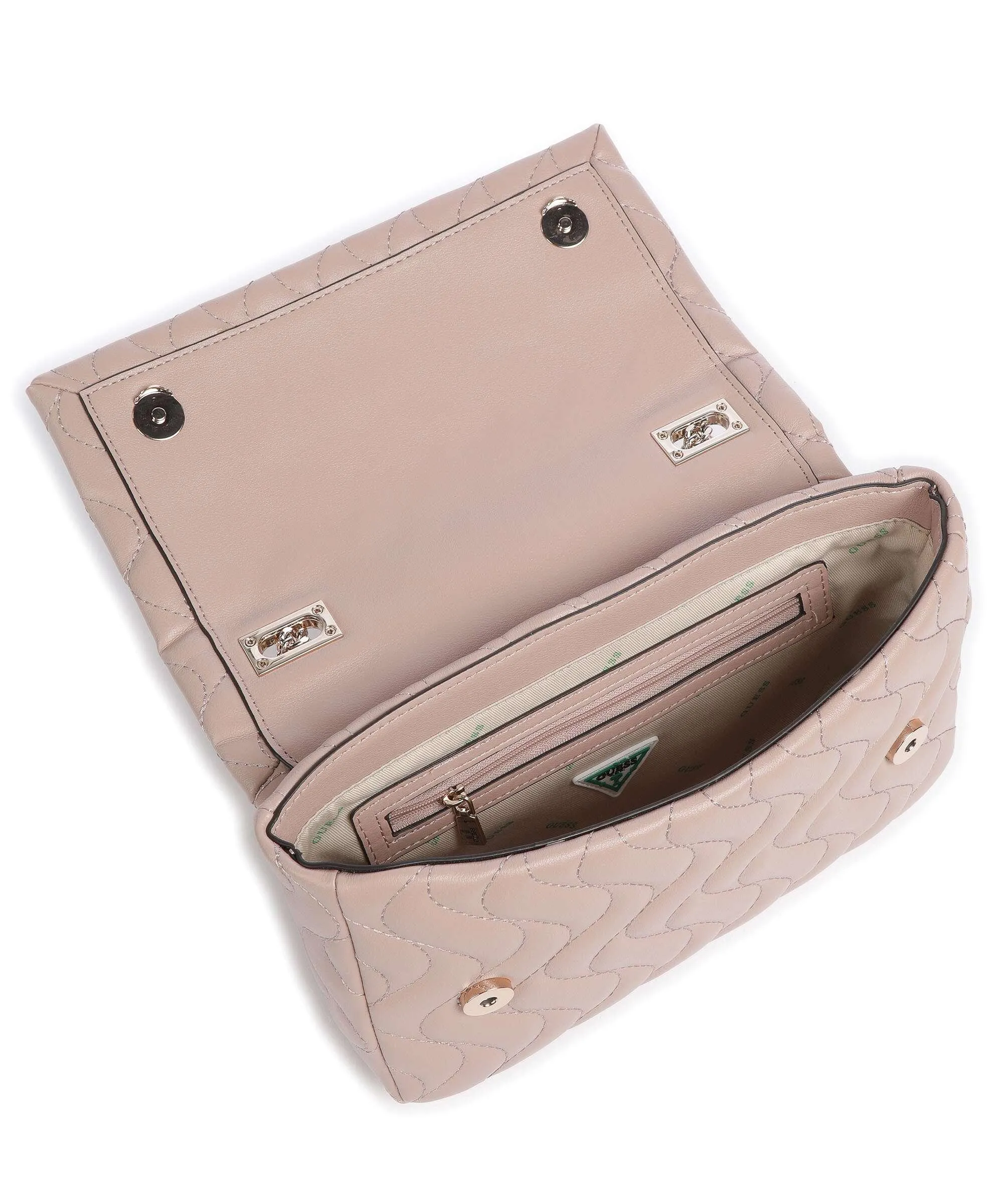  Guess Mai Eco Borsa a spalla pelle sintetica rosa antico  
