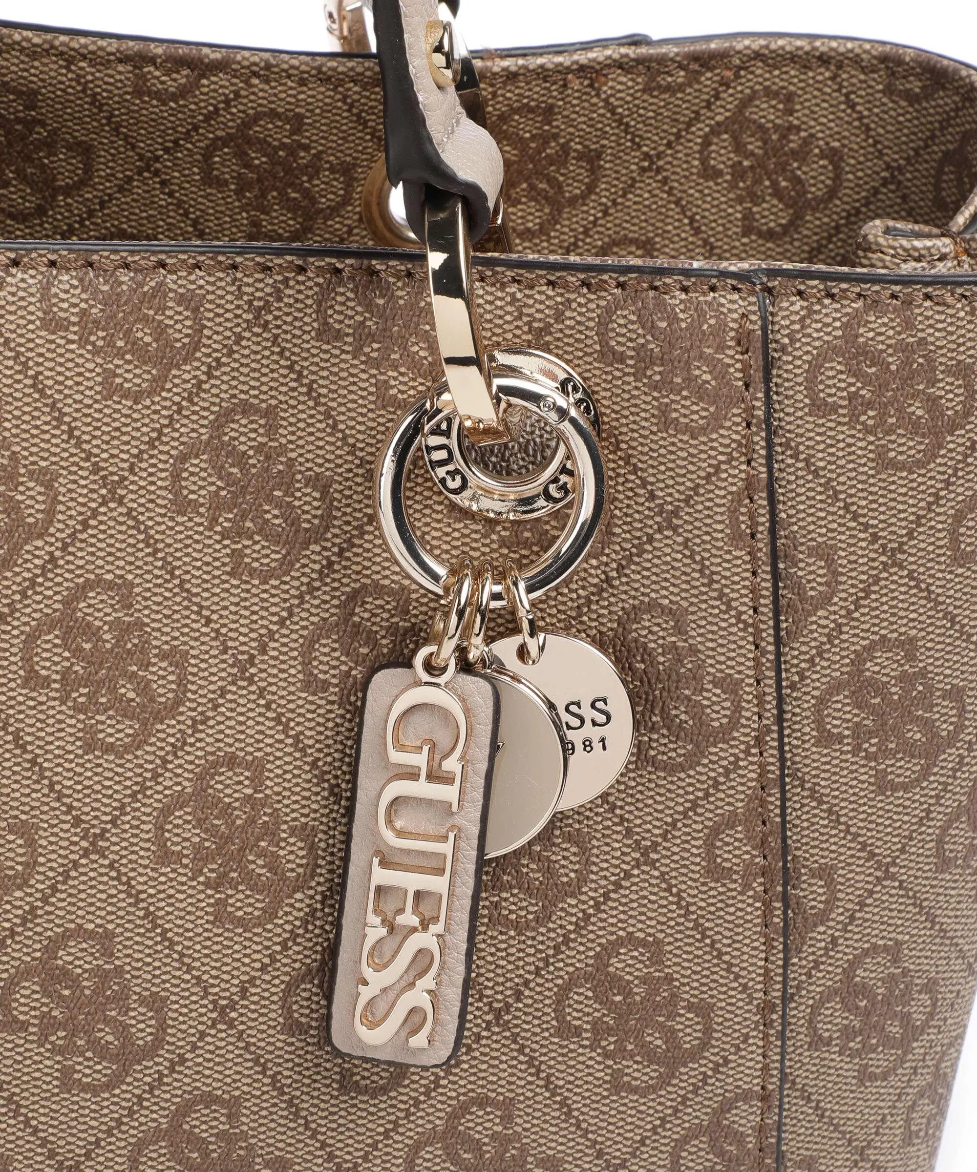  Guess Noelle Borsa shopper pelle sintetica marrone chiaro  
