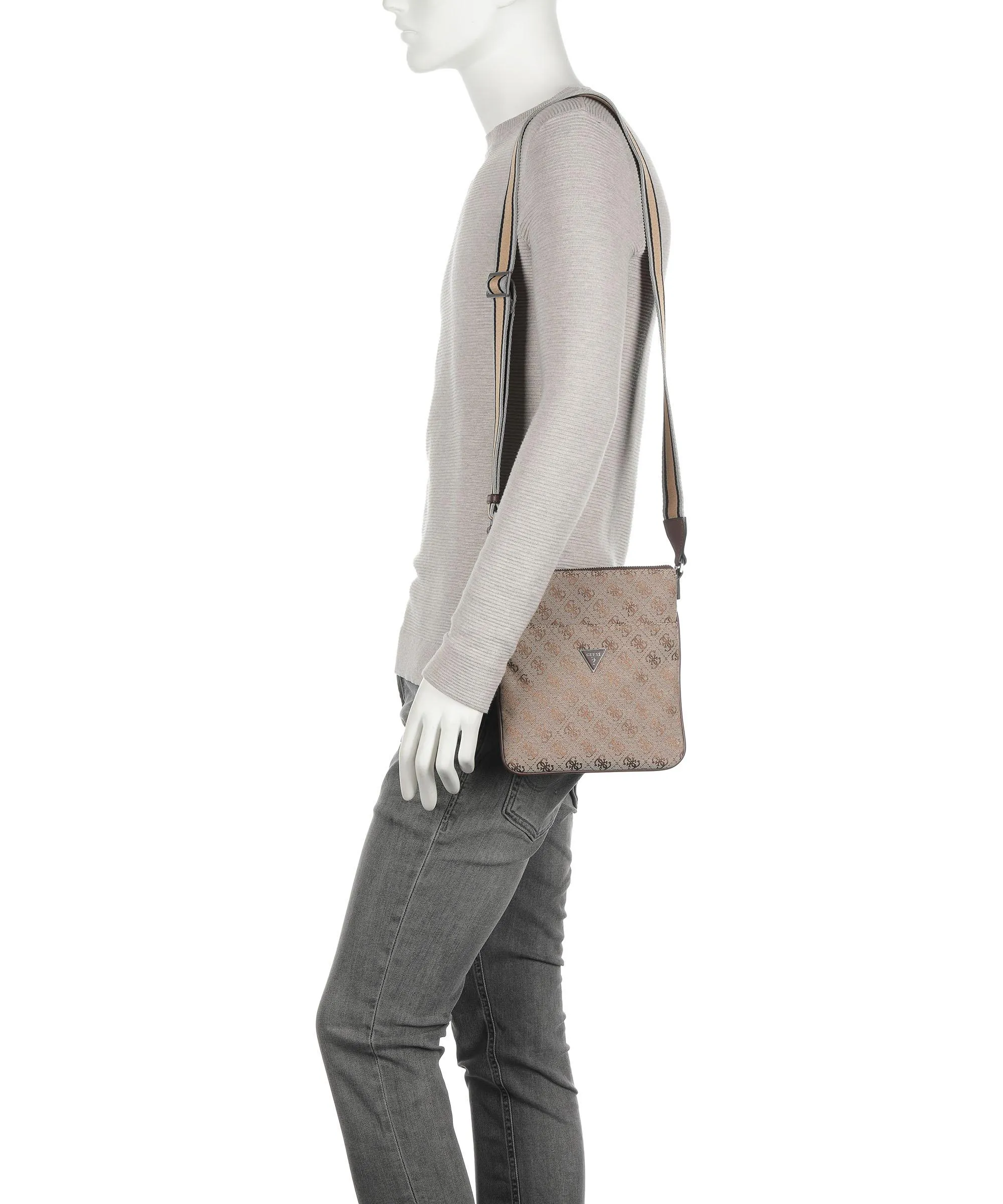  Guess Strave Borsa a tracolla poliestere beige  