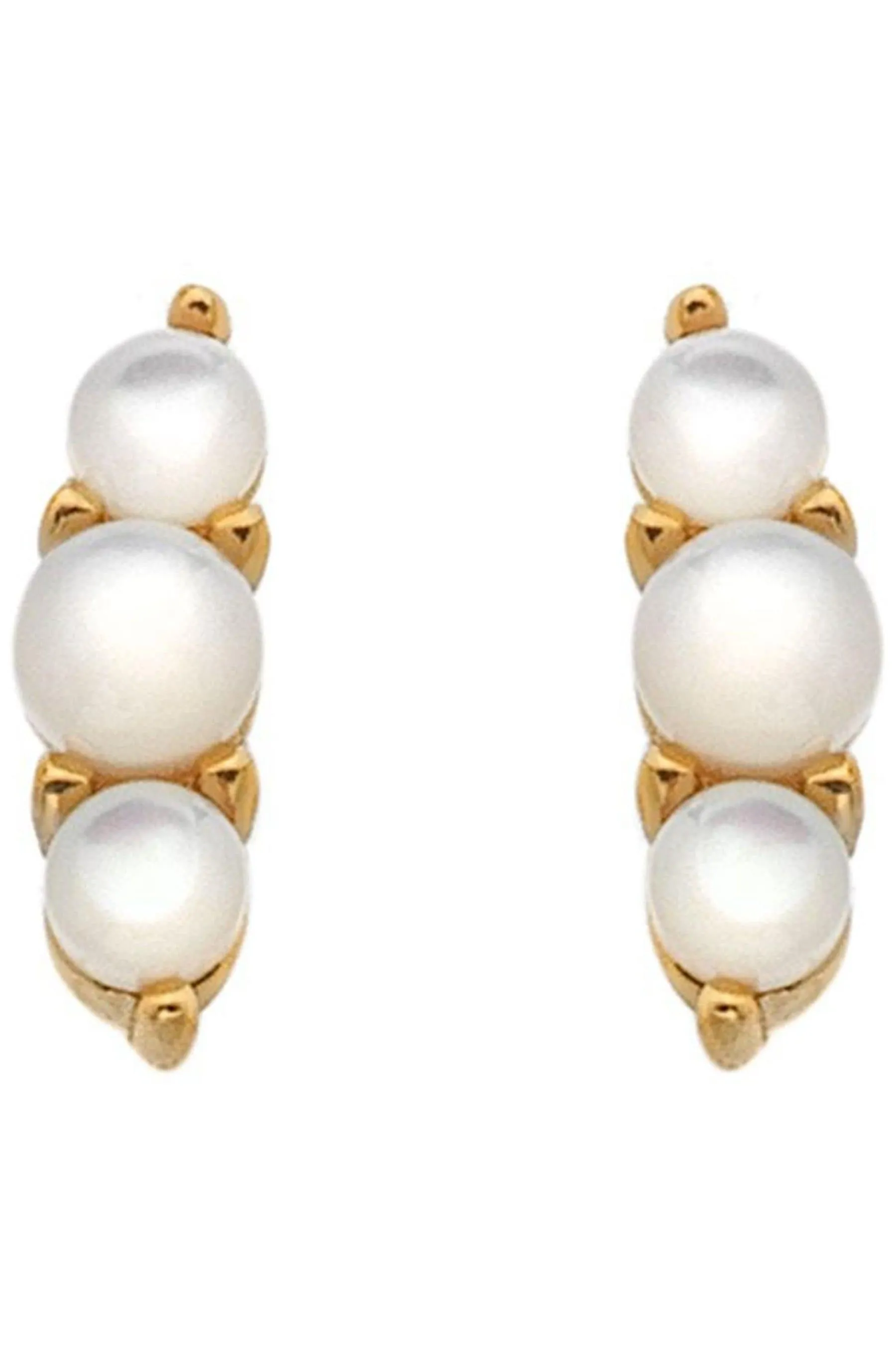 Hot Diamonds HD X JJ Oro tono su tono - Calm - Orecchini a bottone in madreperla