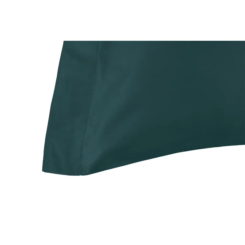I rasi Parure Copripiumino Raso Verde Smeraldo Con Federe A Due Volani