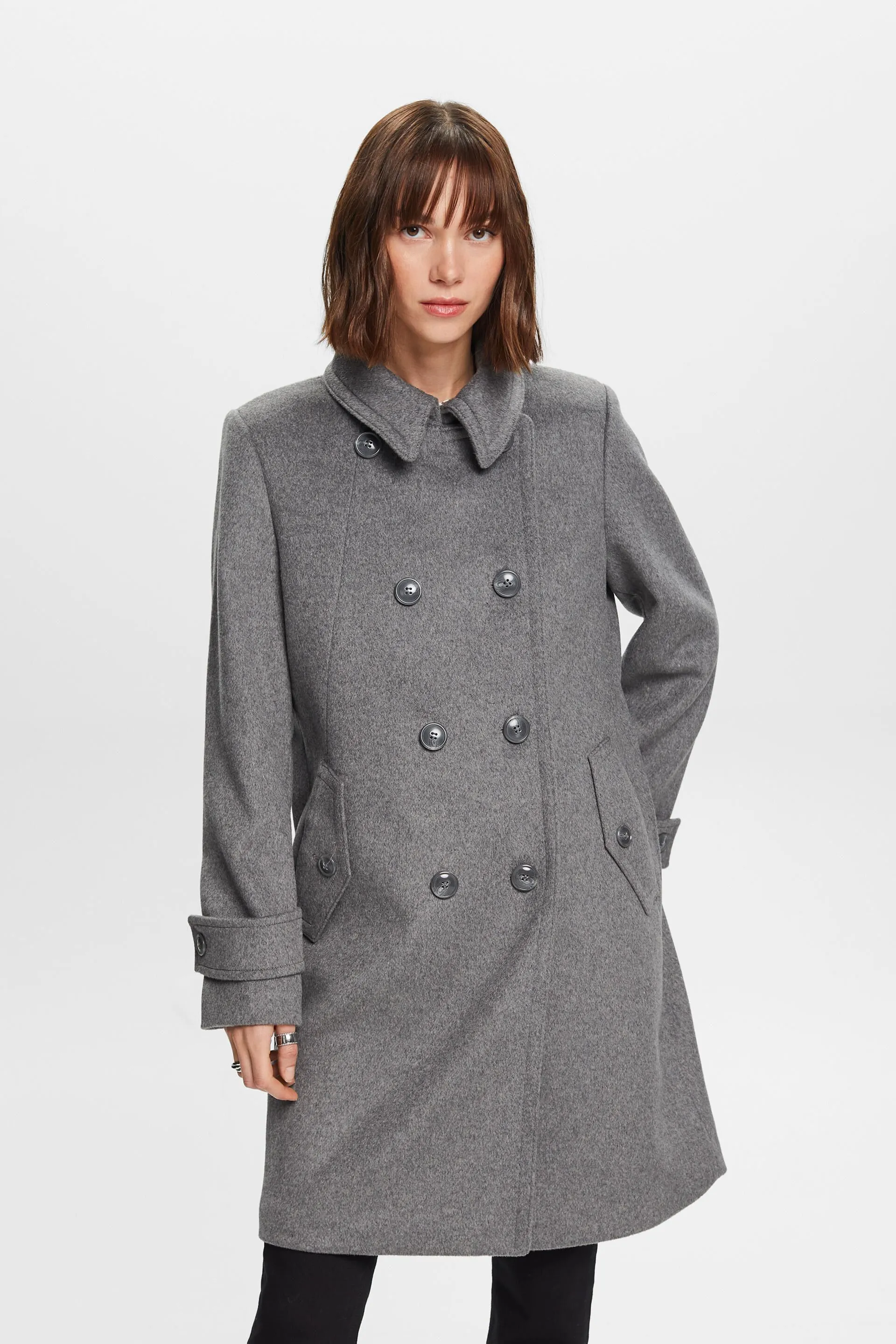 In materiale riciclato: Cappotto con lana