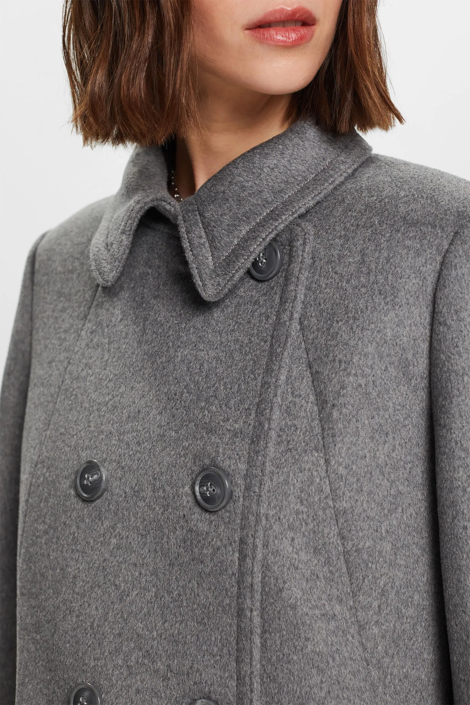In materiale riciclato: Cappotto con lana