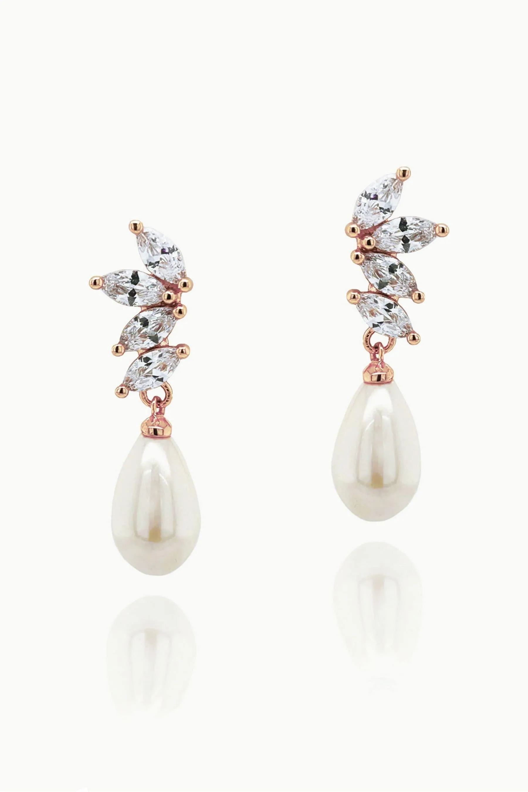 Ivory & Co Ashbourne R - Orecchini pendenti classici con cristalli e perle