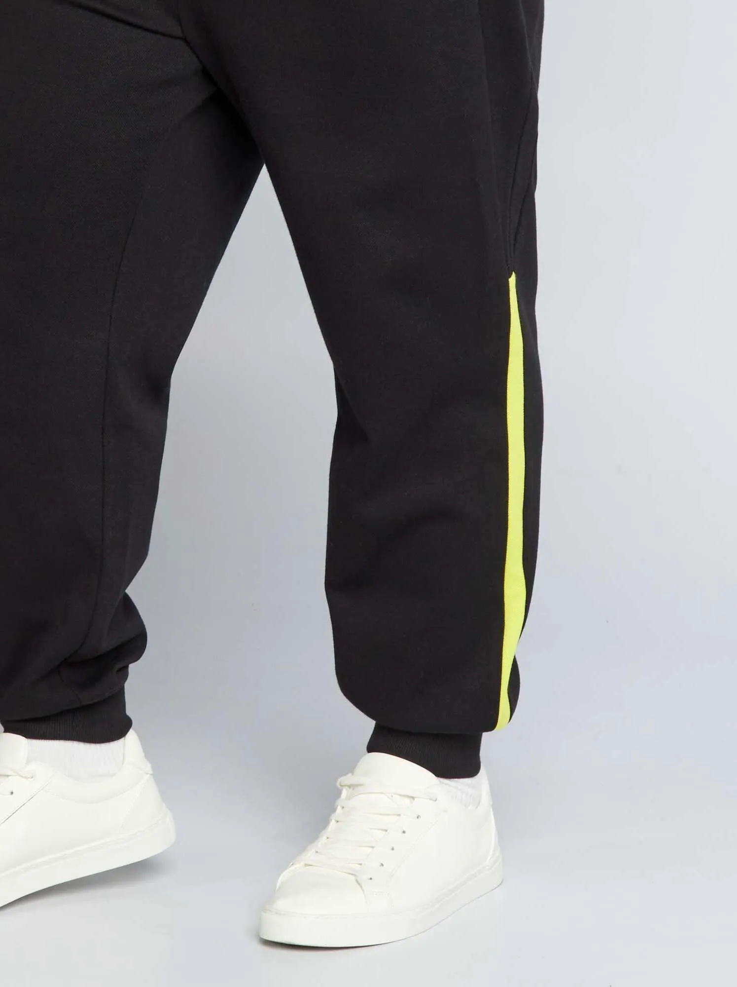 Joggers in maglia piqué - nero