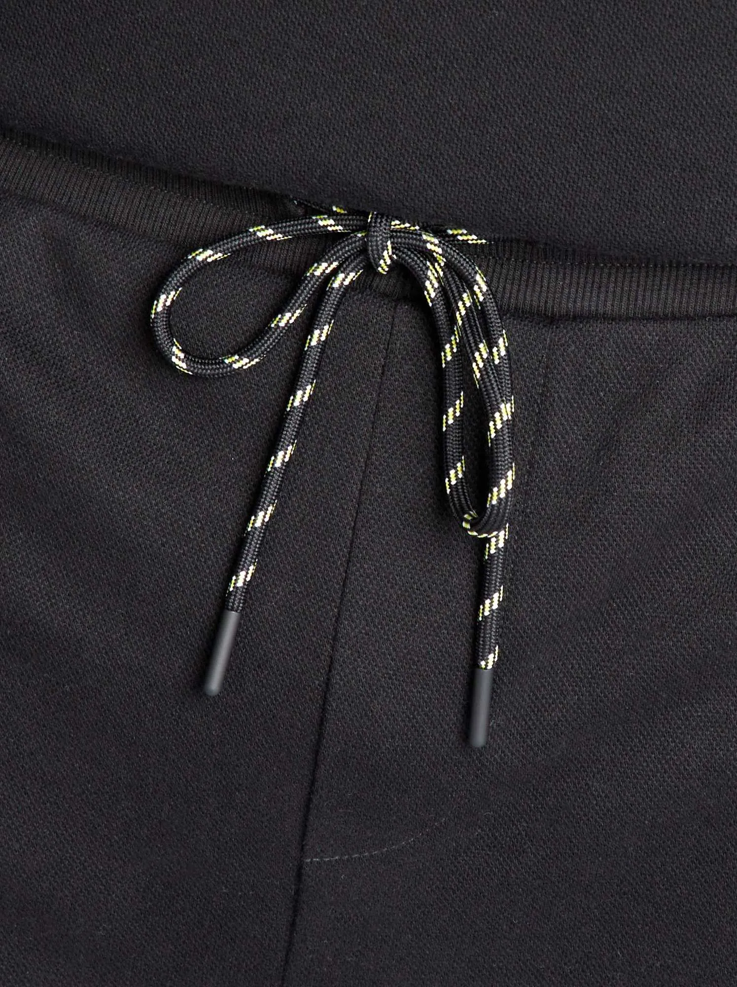 Joggers in maglia piqué - nero