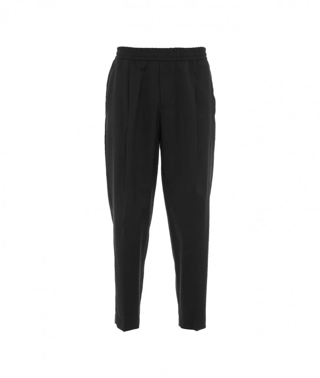 Joggers in Schurwolle Schwarz Schwarz