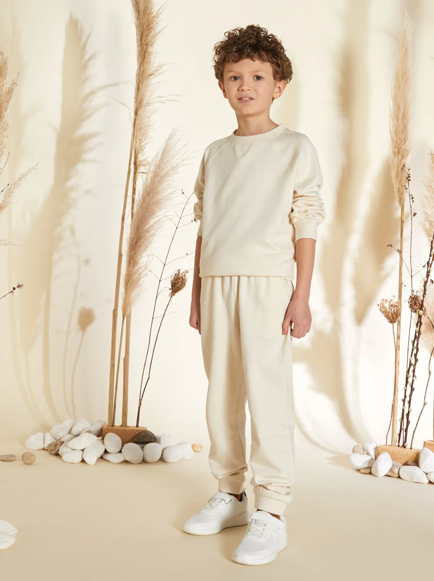 Joggers in tessuto felpato - BIANCO
