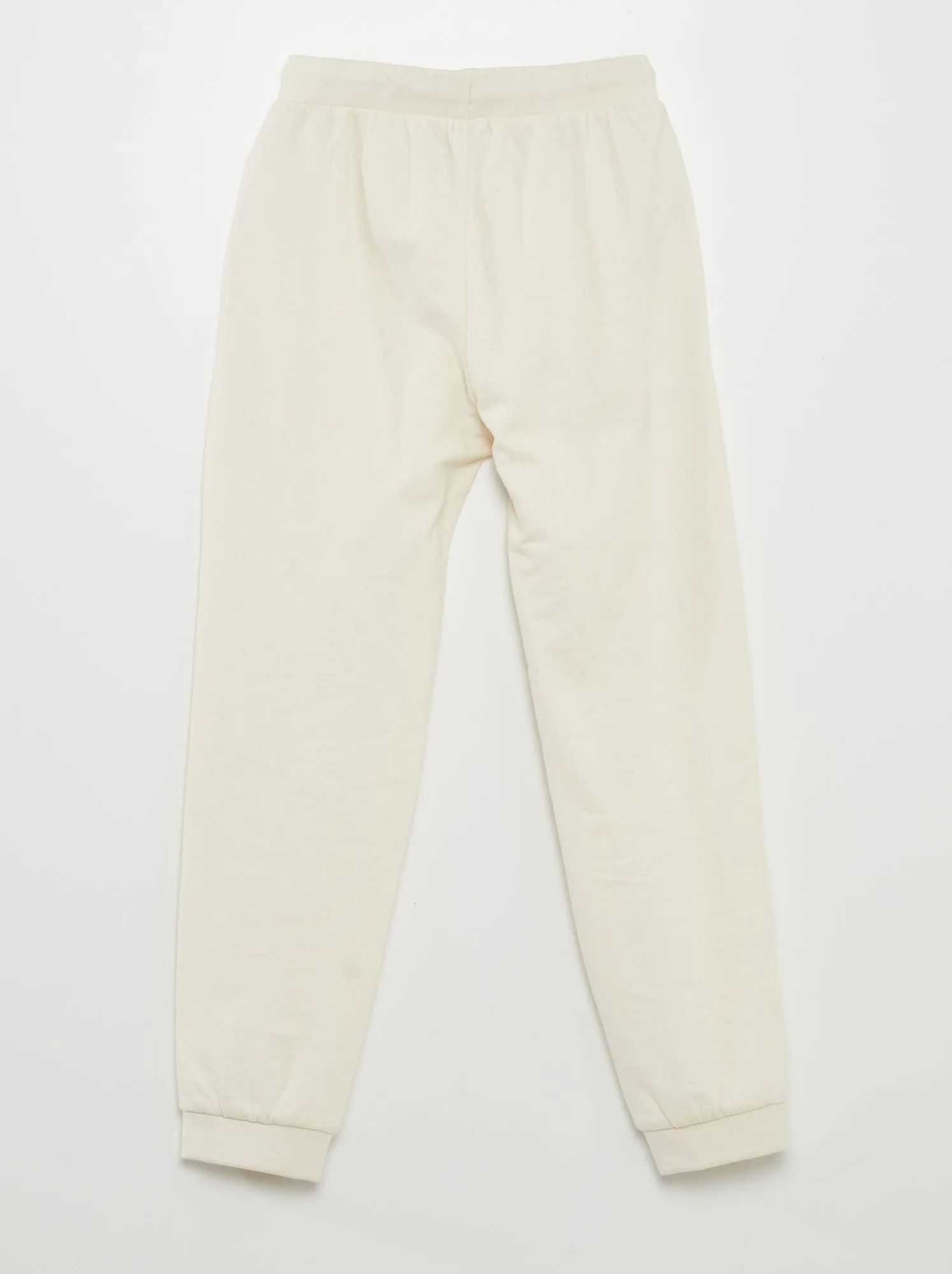 Joggers in tessuto felpato - BIANCO