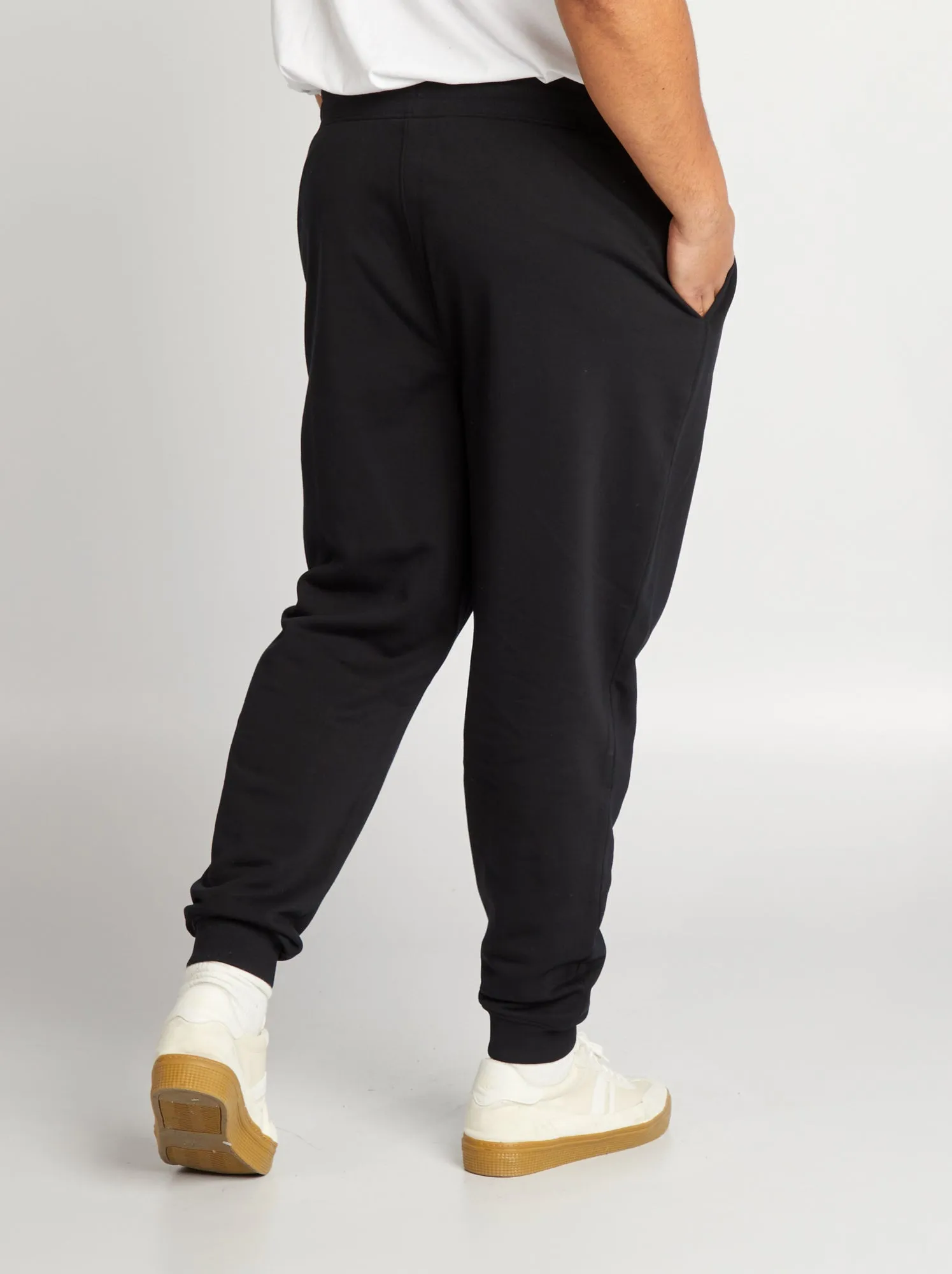Joggers in tessuto felpato - nero