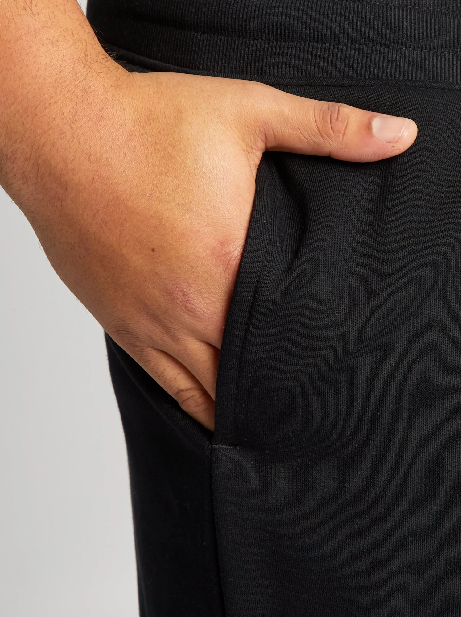 Joggers in tessuto felpato - nero