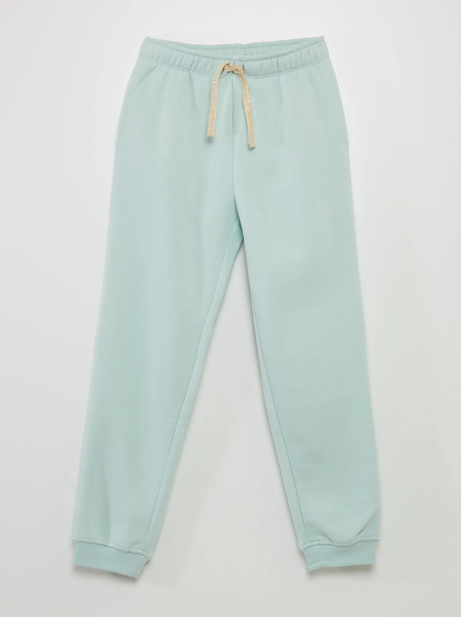Joggers tessuto felpato vita elasticizzata - BLU