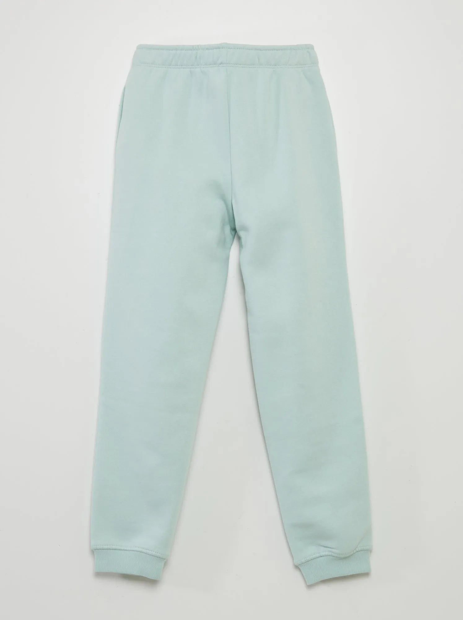 Joggers tessuto felpato vita elasticizzata - BLU