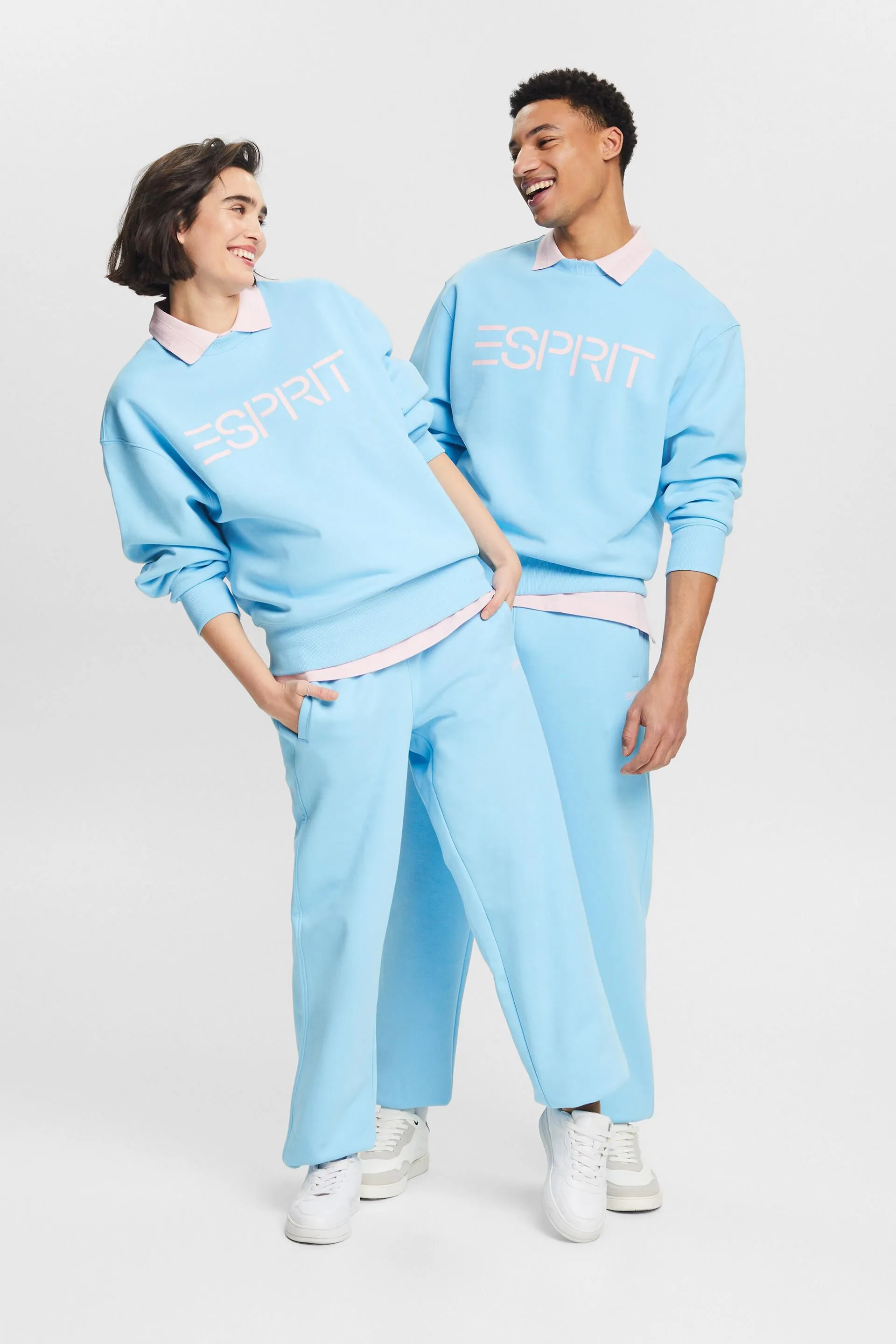 Joggers unisex con logo in pile di cotone