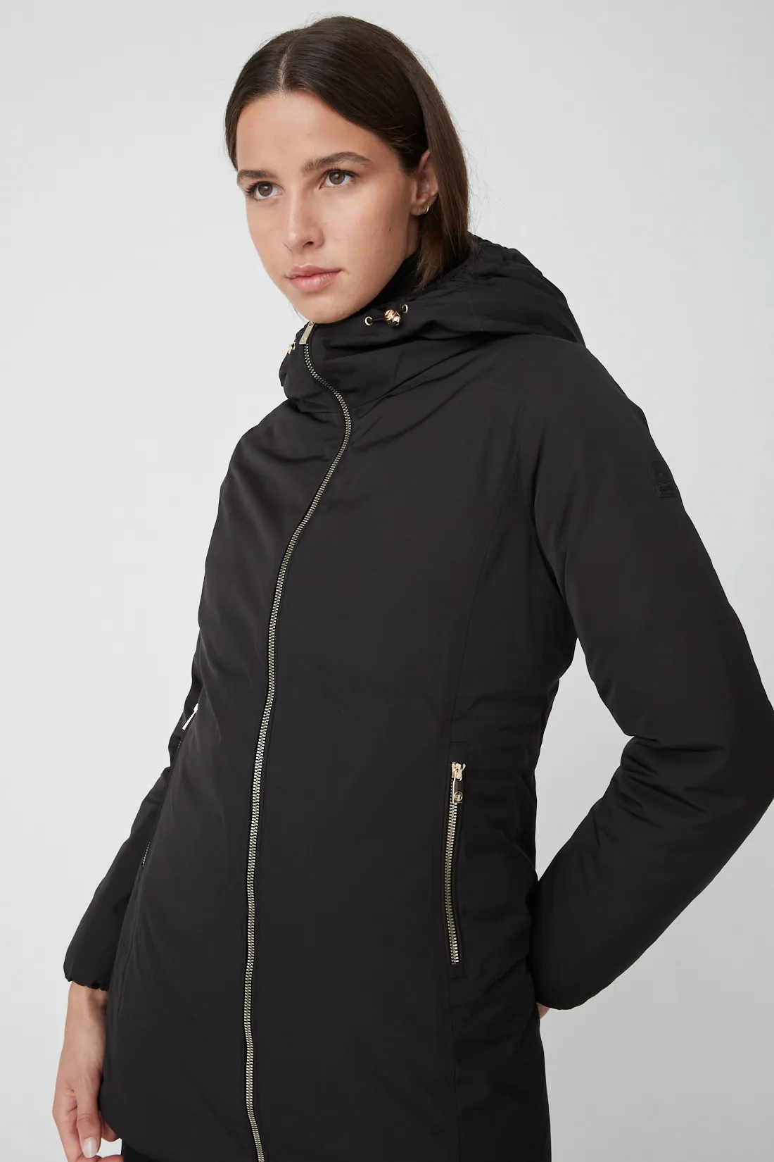 KALIE – Long reversible black down jacket