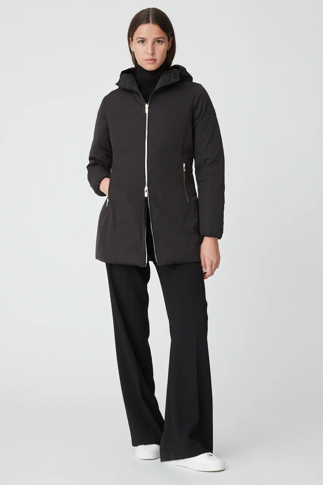 KALIE – Long reversible black down jacket