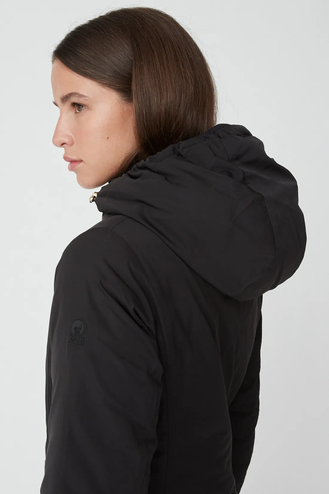 KALIE – Long reversible black down jacket