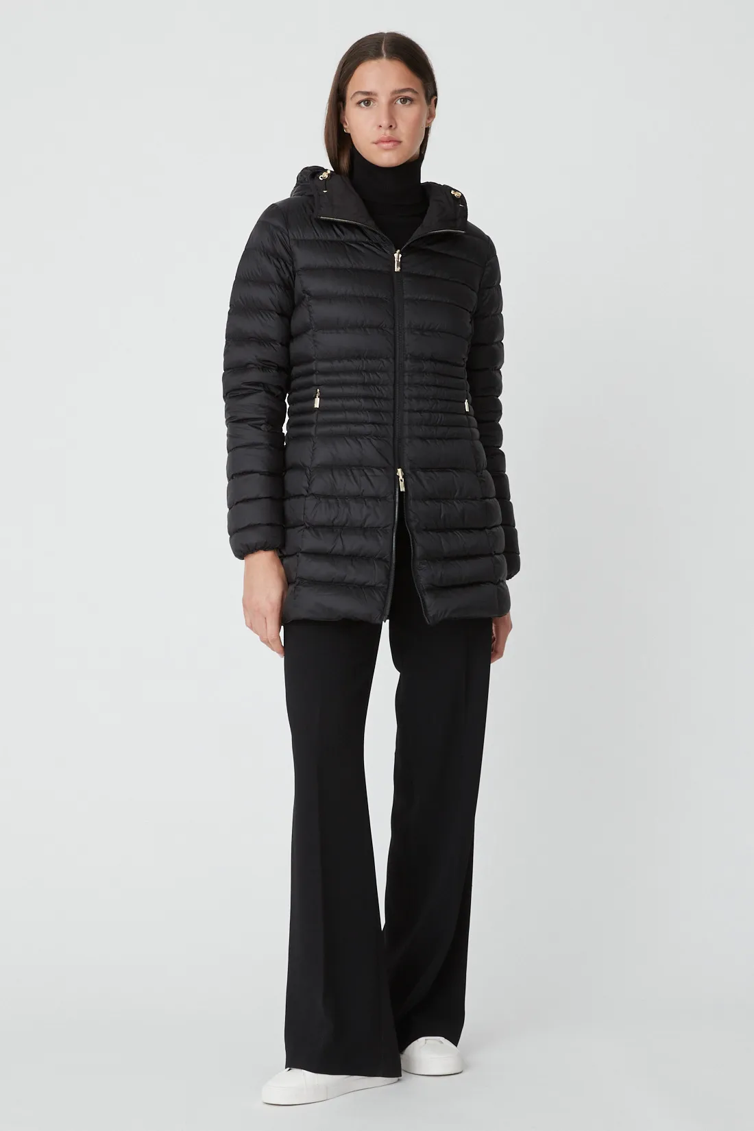 KALIE – Long reversible black down jacket